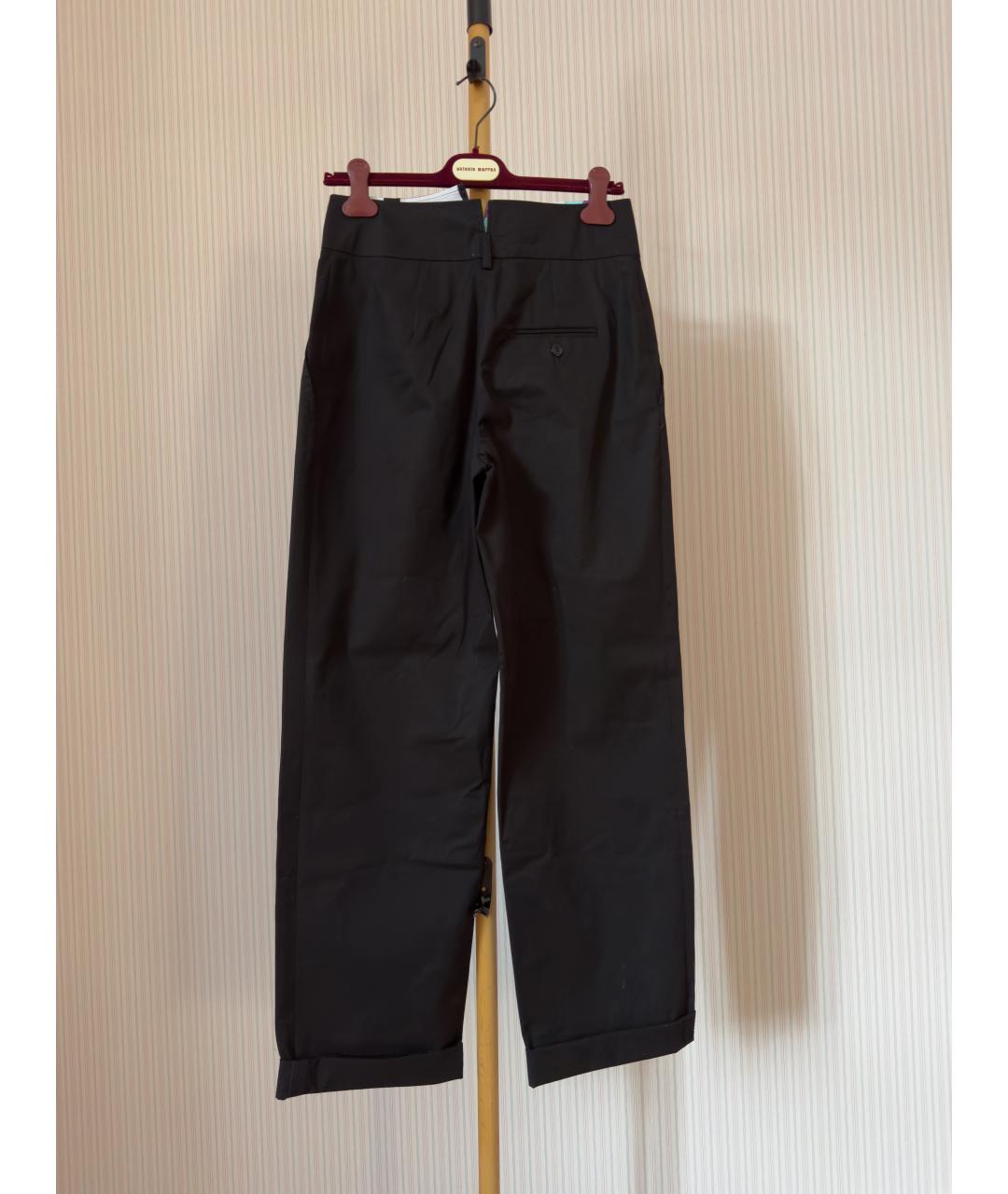 EMILIO PUCCI Черные хлопковые брюки широкие, фото 2