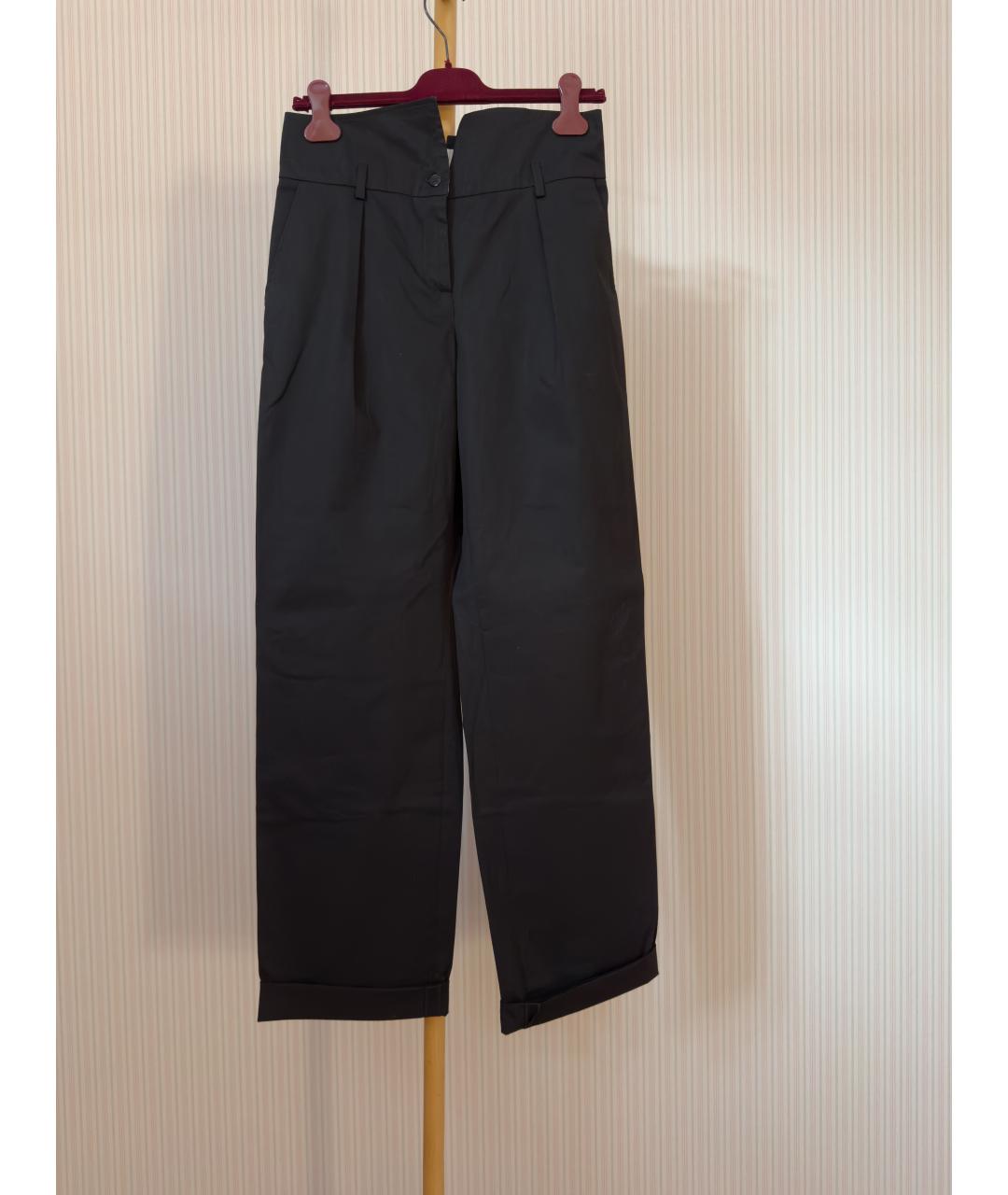 EMILIO PUCCI Черные хлопковые брюки широкие, фото 6