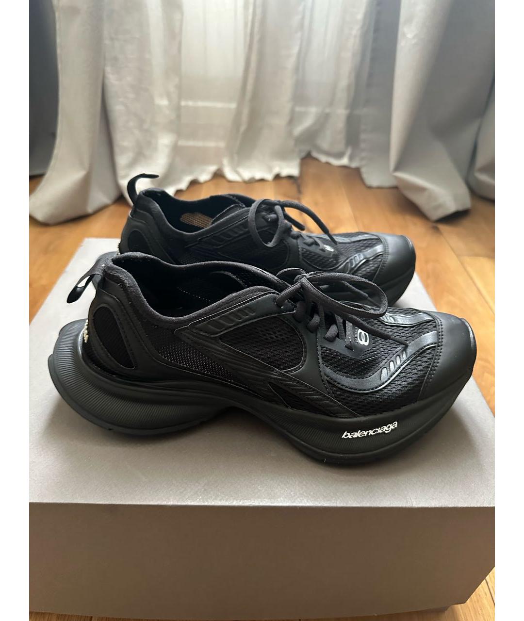 BALENCIAGA Черные текстильные кроссовки, фото 2