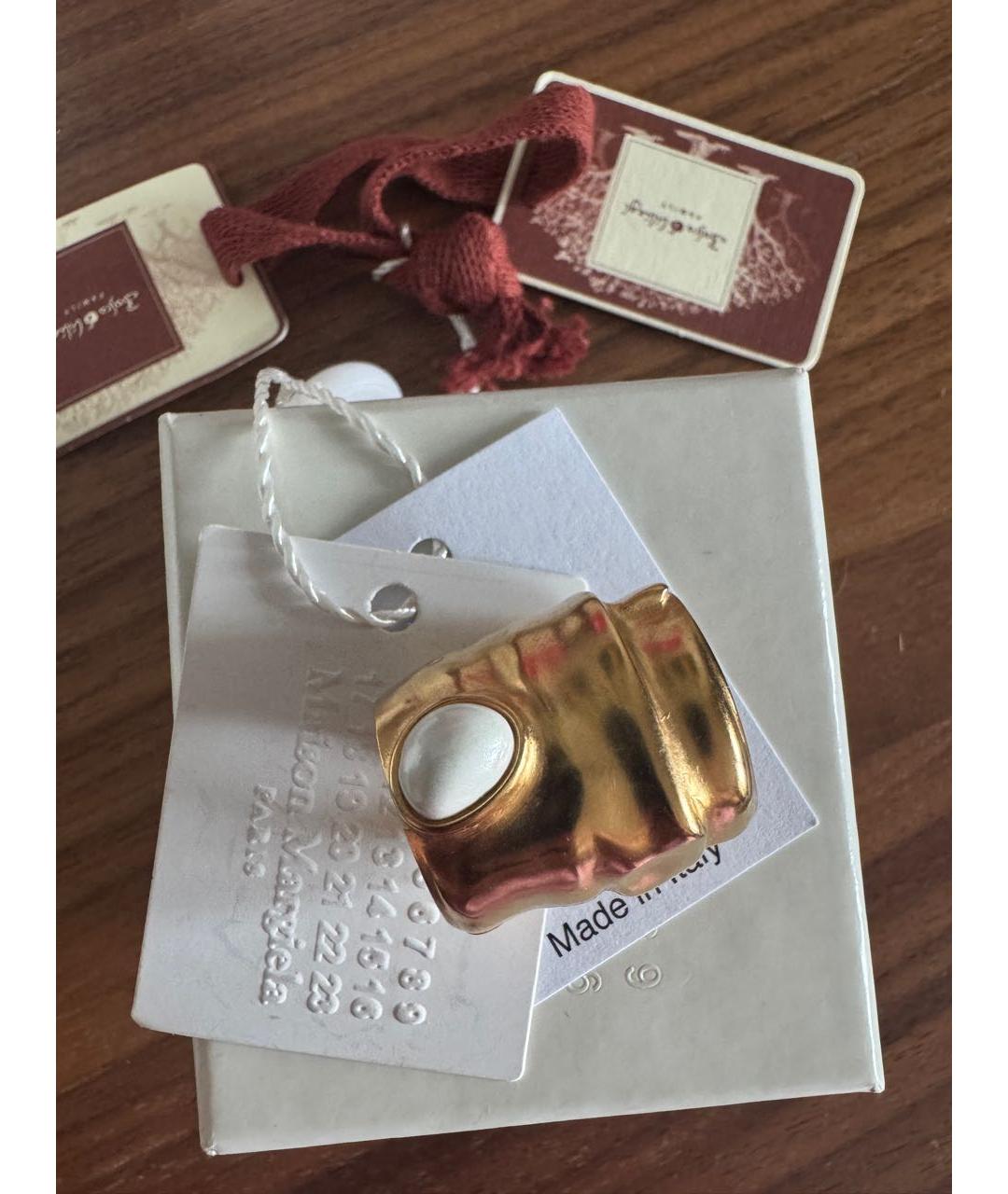 MAISON MARGIELA Золотое латунное кольцо, фото 7