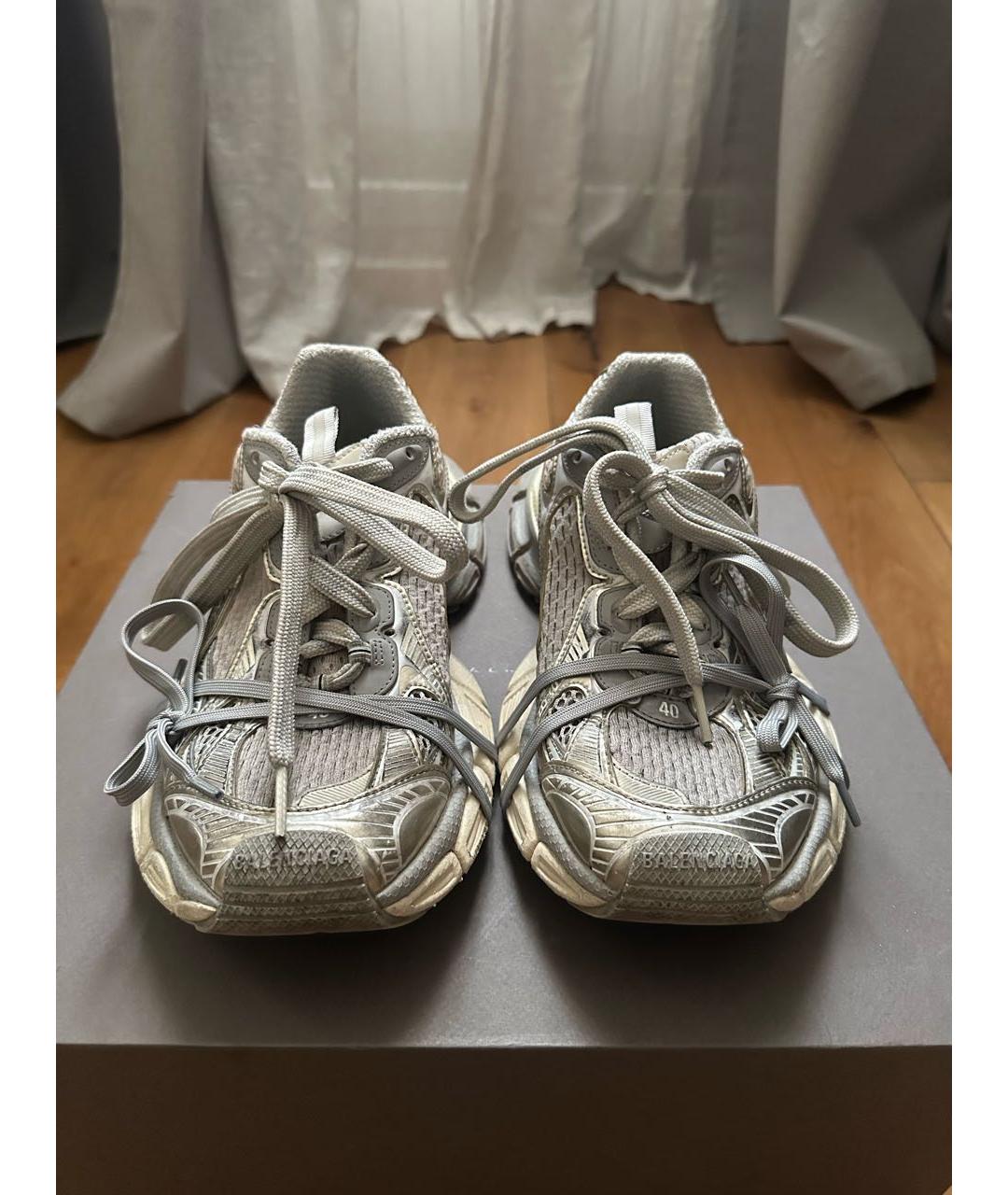 BALENCIAGA Серые текстильные кроссовки, фото 3