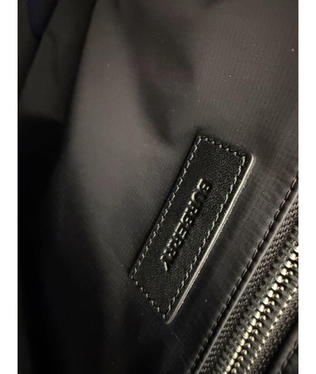 BURBERRY Черная синтетическая сумка тоут, фото 5