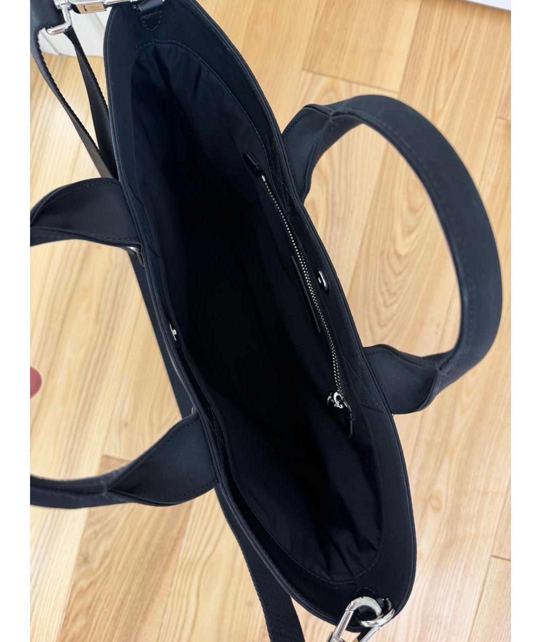 BURBERRY Черная синтетическая сумка тоут, фото 4