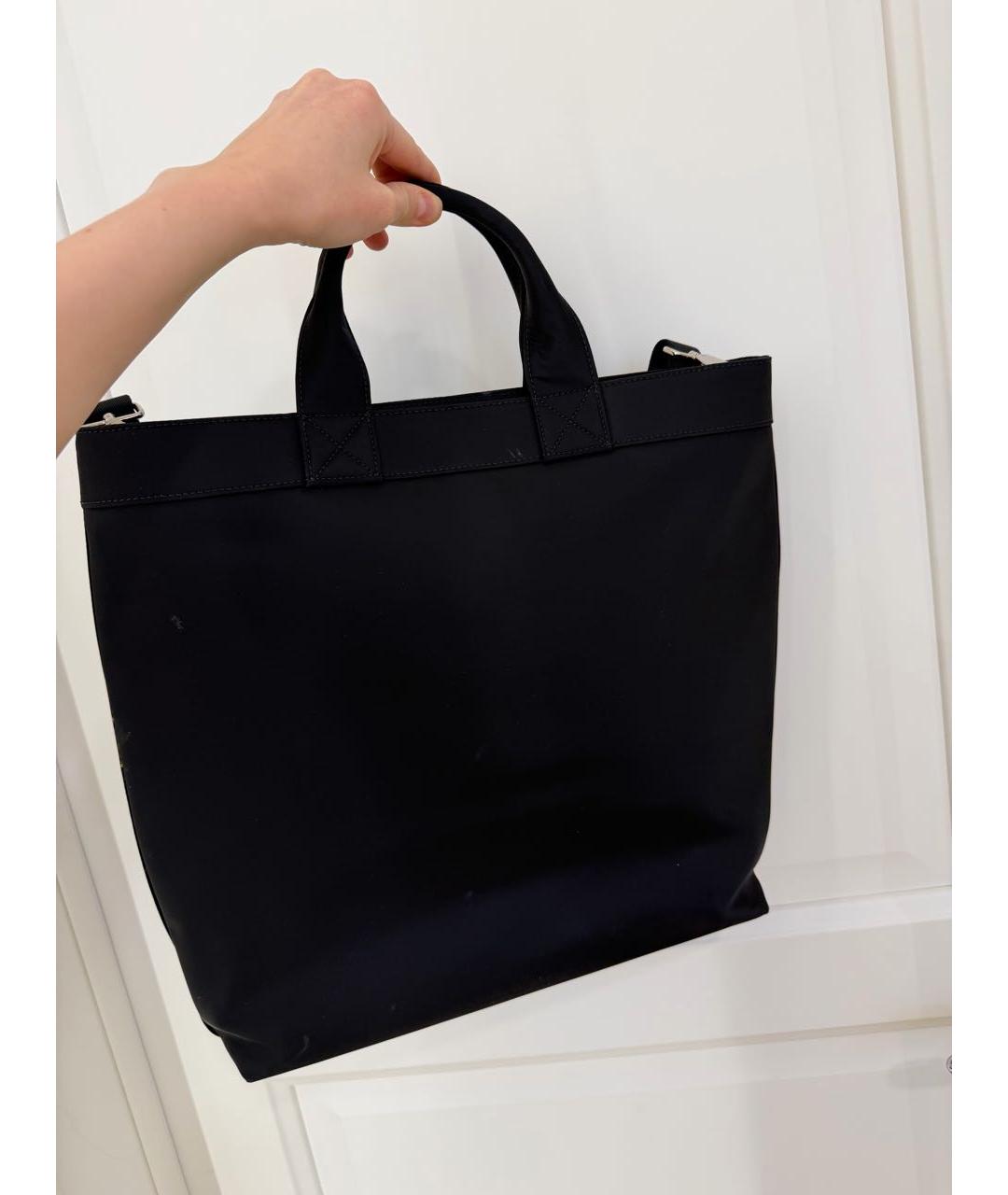 BURBERRY Черная синтетическая сумка тоут, фото 3