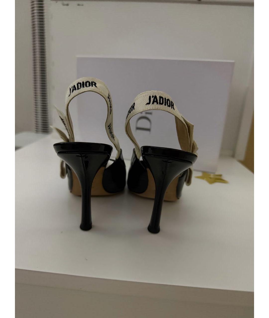 CHRISTIAN DIOR Черные туфли из лакированной кожи, фото 3