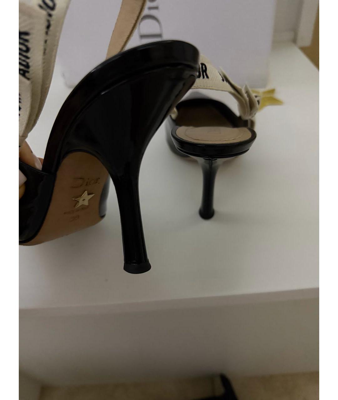 CHRISTIAN DIOR Черные туфли из лакированной кожи, фото 4