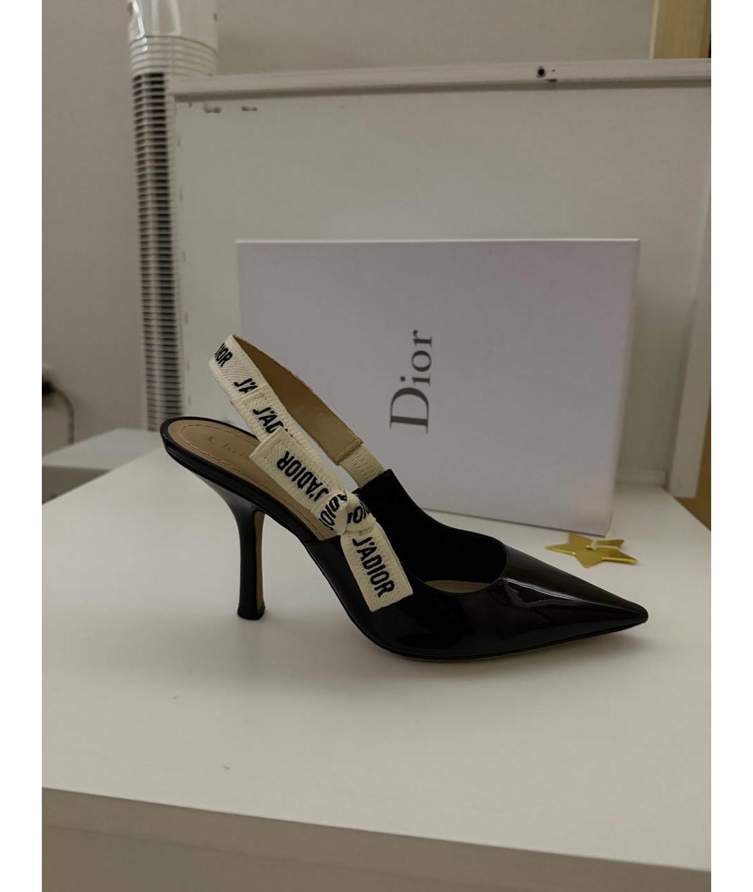 CHRISTIAN DIOR Черные туфли из лакированной кожи, фото 5