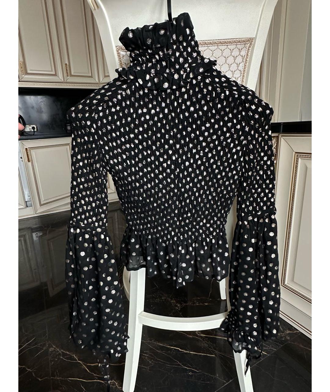 SAINT LAURENT Черная шелковая блузы, фото 2