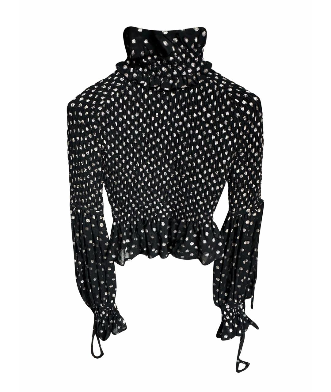 SAINT LAURENT Черная шелковая блузы, фото 1