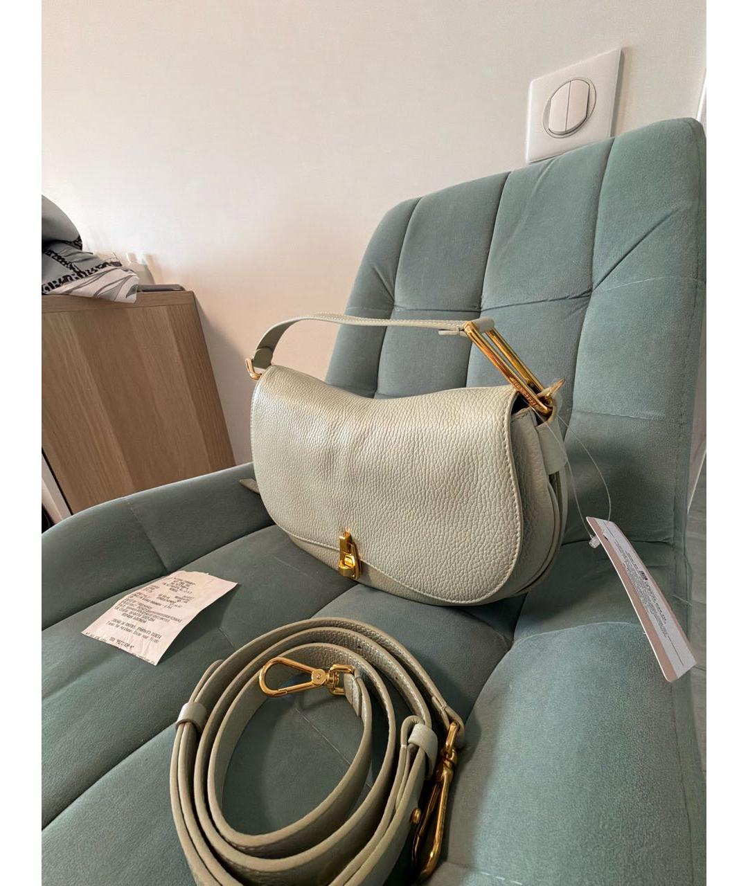 COCCINELLE Зеленая кожаная сумка через плечо, фото 3