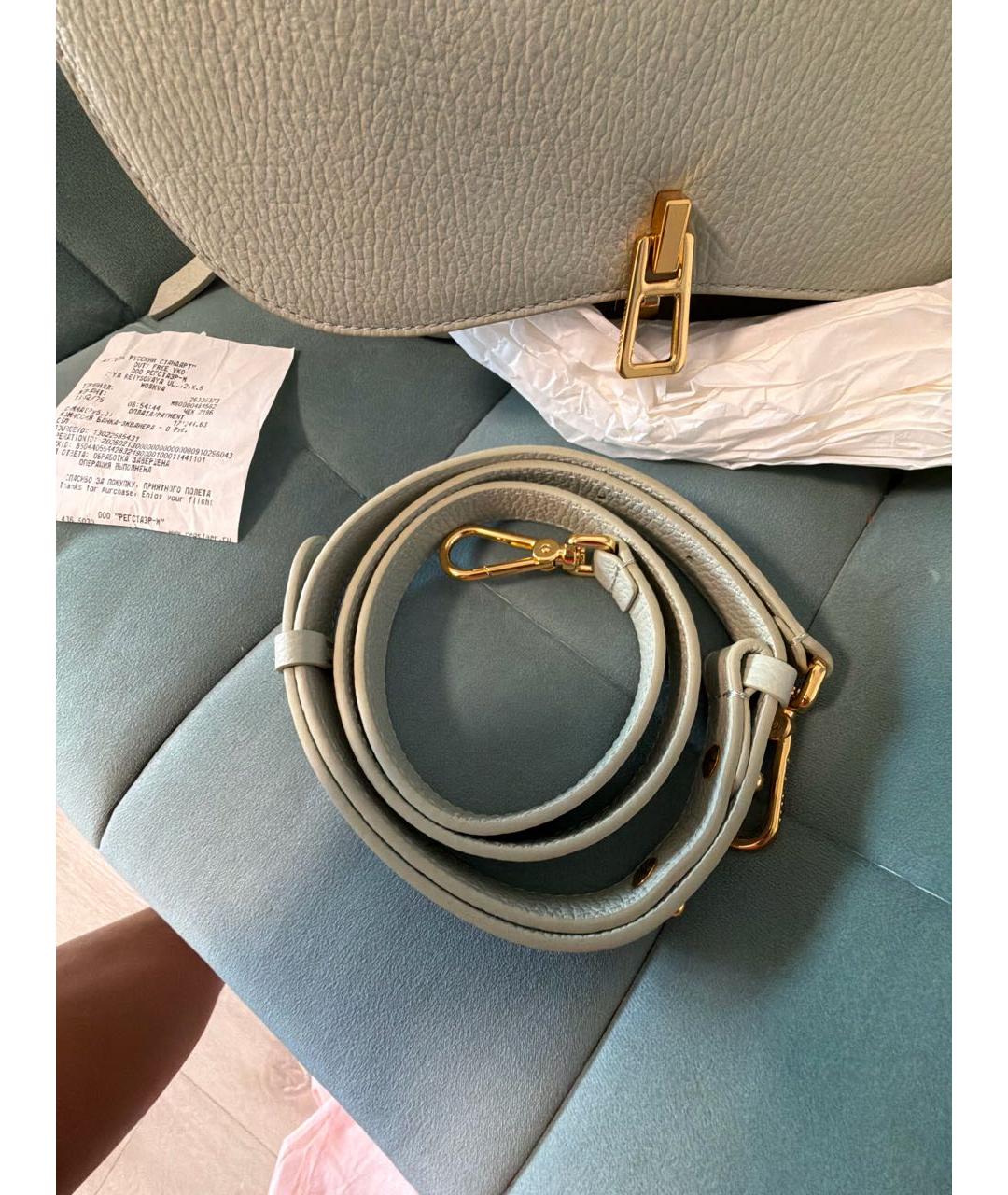 COCCINELLE Зеленая кожаная сумка через плечо, фото 7