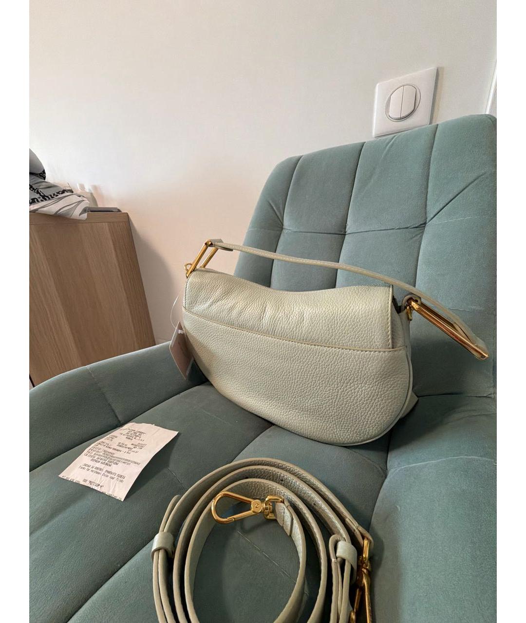 COCCINELLE Зеленая кожаная сумка через плечо, фото 4