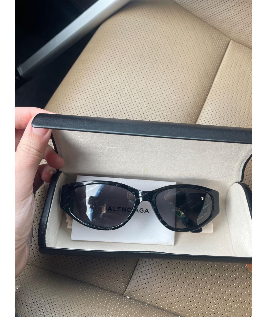 BALENCIAGA Черные пластиковые солнцезащитные очки, фото 9