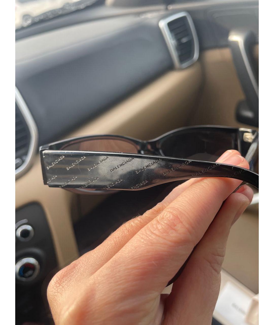 BALENCIAGA Черные пластиковые солнцезащитные очки, фото 2