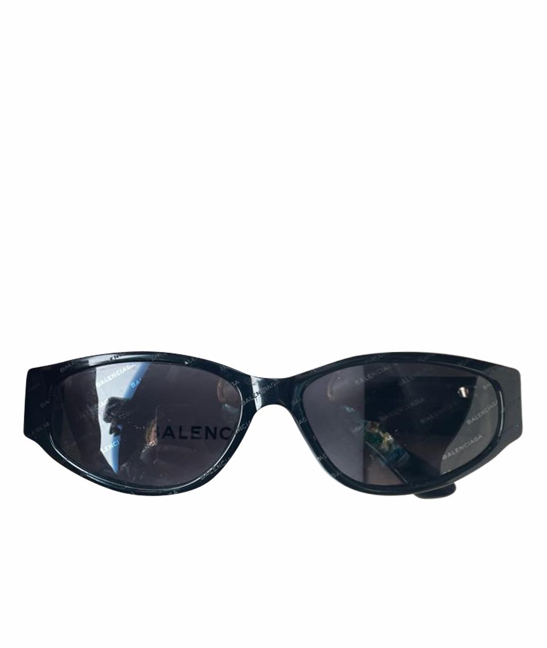 BALENCIAGA Черные пластиковые солнцезащитные очки, фото 1