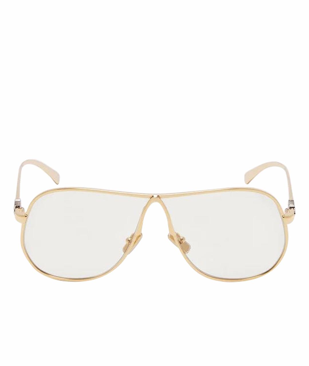 MIU MIU Золотые металлические солнцезащитные очки, фото 1