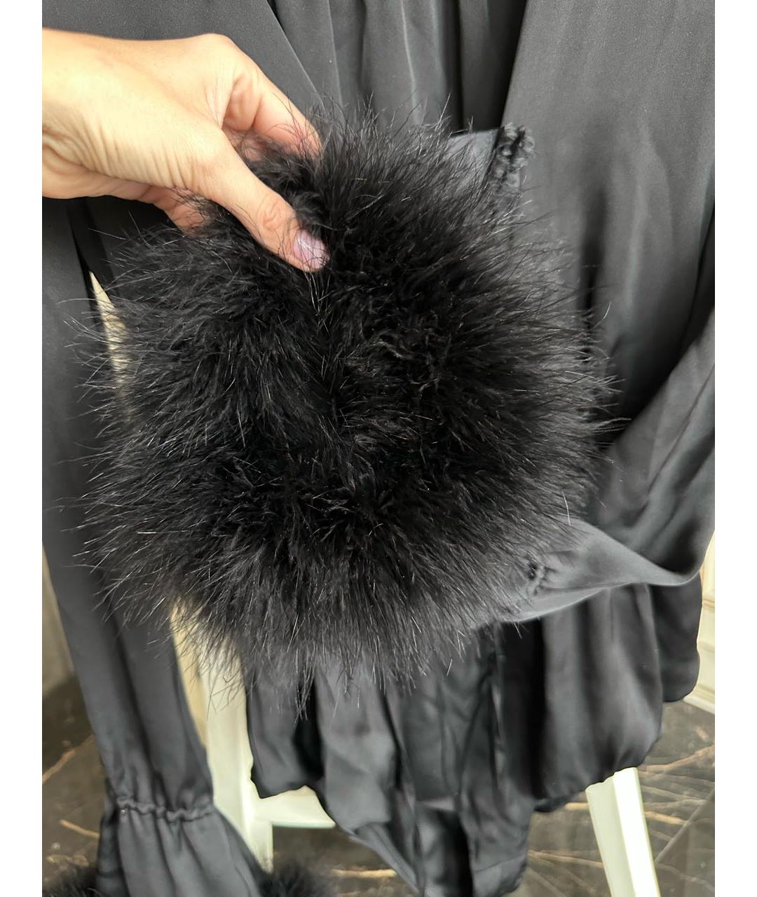 SAINT LAURENT Черная шелковая блузы, фото 8