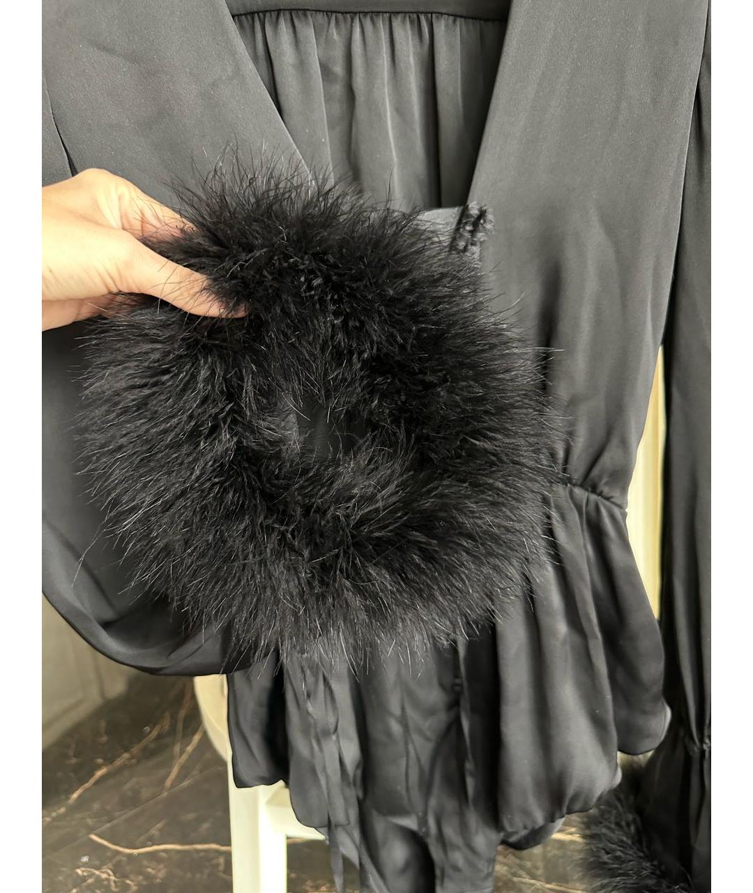 SAINT LAURENT Черная шелковая блузы, фото 7