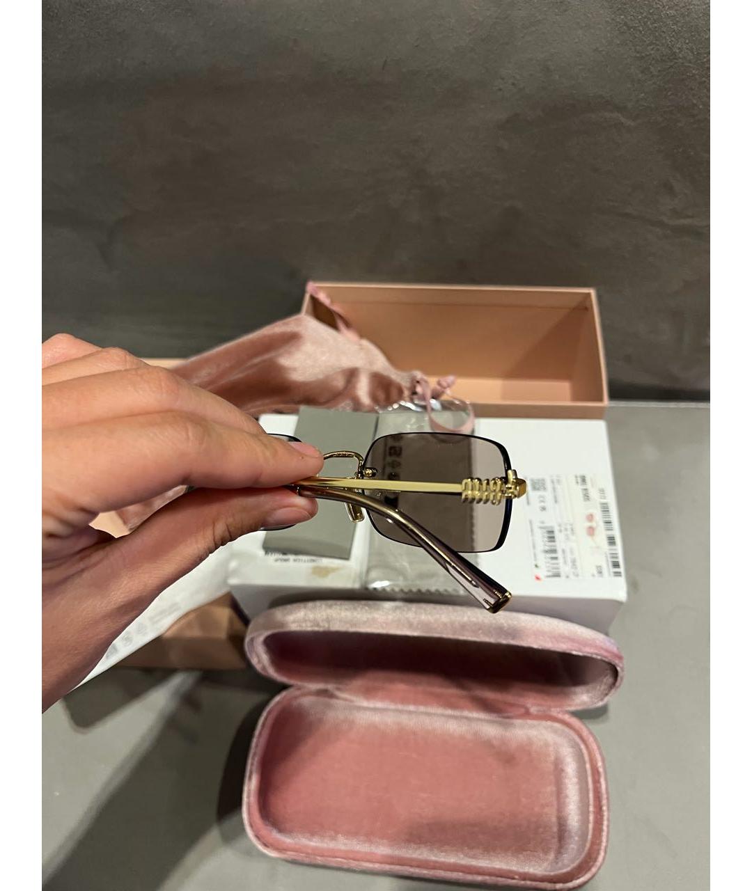 MIU MIU Металлические солнцезащитные очки, фото 3