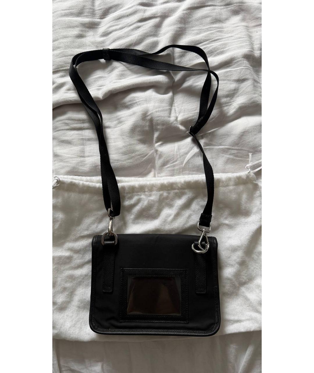 PRADA Черная кожаная сумка на плечо, фото 2