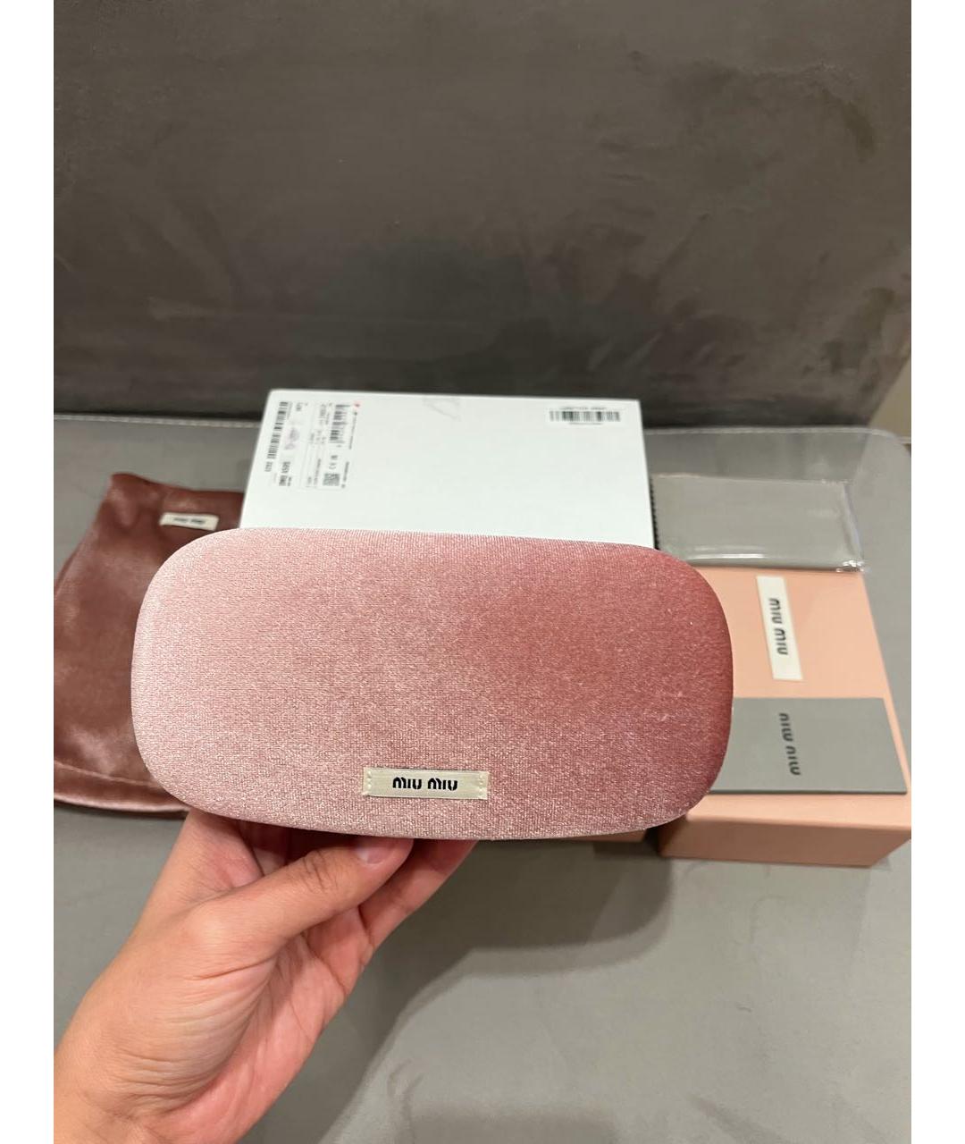 MIU MIU Серебряные металлические солнцезащитные очки, фото 5