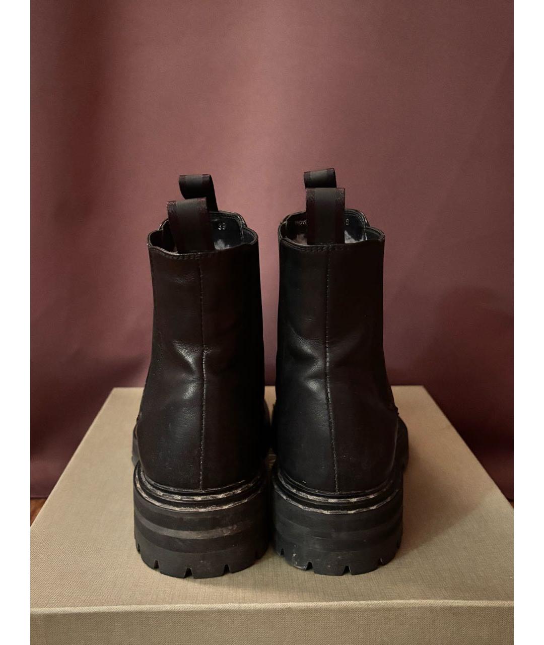 OFFICINE CREATIVE Темно-синие кожаные полусапоги, фото 4