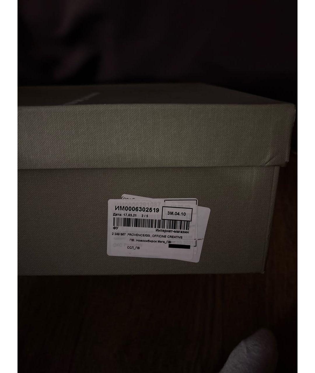 OFFICINE CREATIVE Темно-синие кожаные полусапоги, фото 6