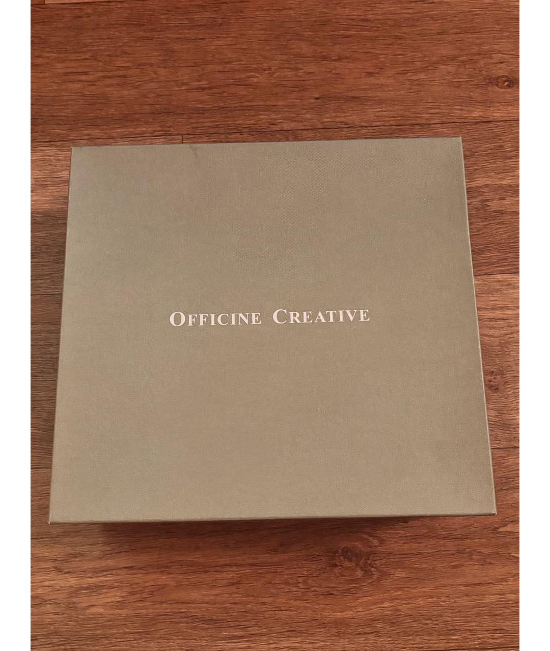 OFFICINE CREATIVE Темно-синие кожаные полусапоги, фото 5