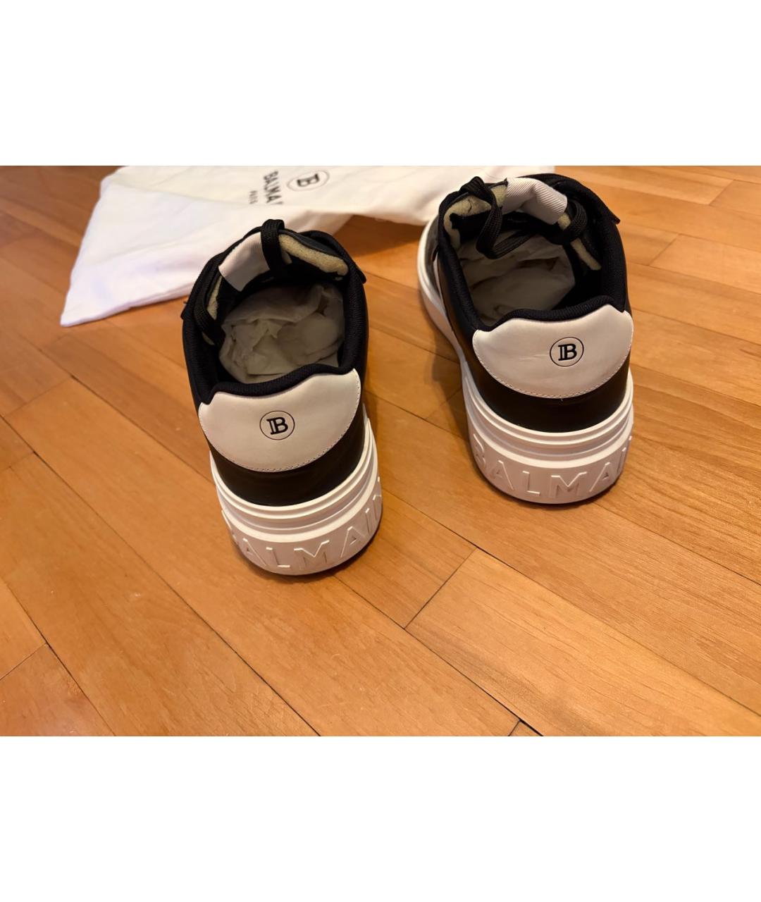 BALMAIN Мульти кожаные низкие кроссовки / кеды, фото 4