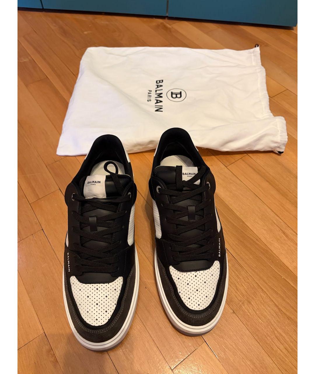 BALMAIN Мульти кожаные низкие кроссовки / кеды, фото 2