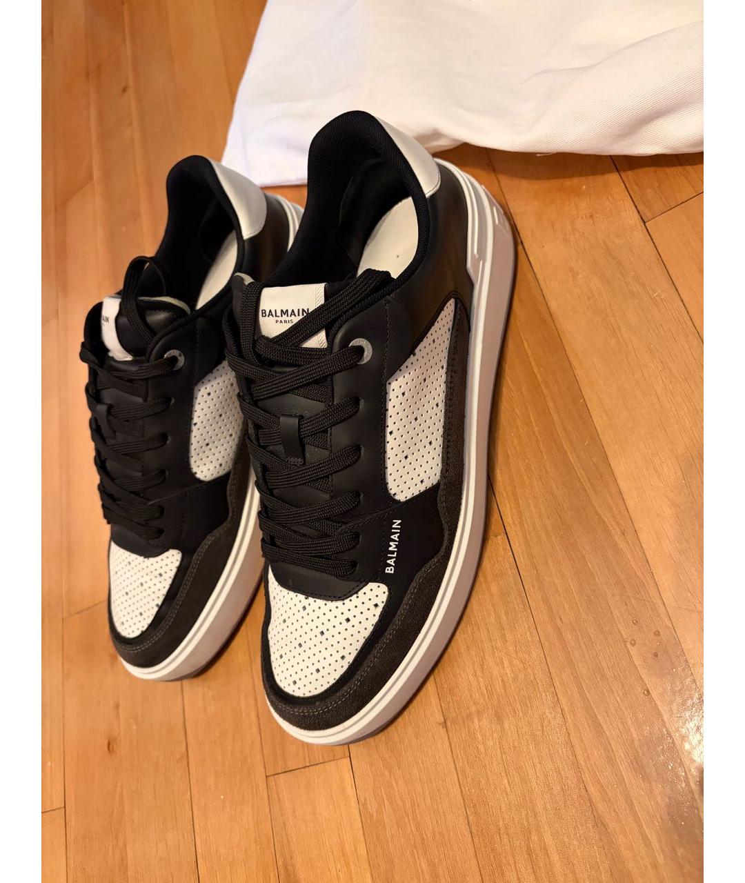 BALMAIN Мульти кожаные низкие кроссовки / кеды, фото 6