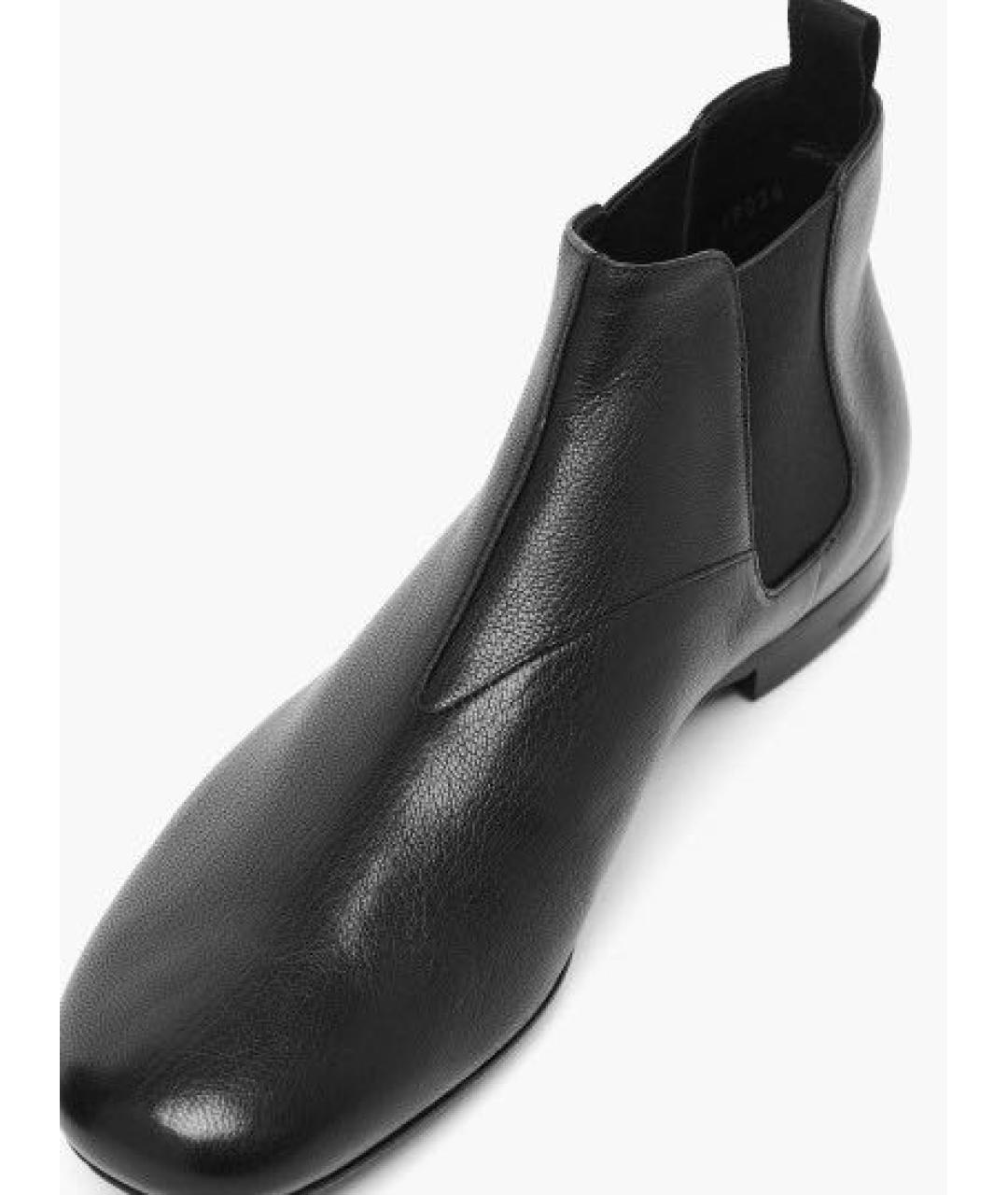 PRADA Черные кожаные высокие ботинки, фото 3