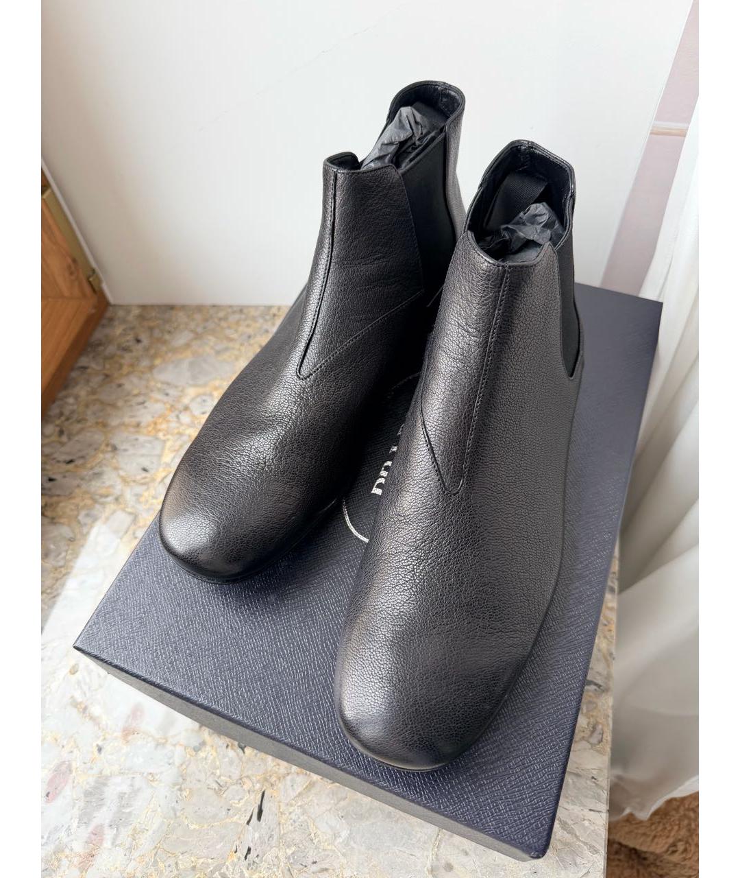 PRADA Черные кожаные высокие ботинки, фото 6