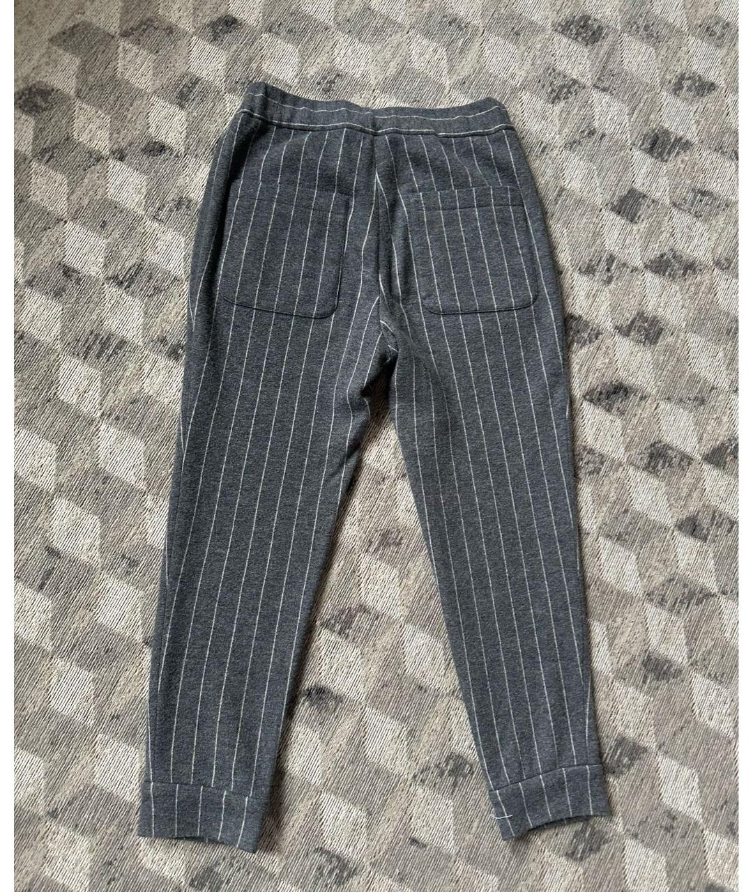 BRUNELLO CUCINELLI Серые кашемировые брюки узкие, фото 2