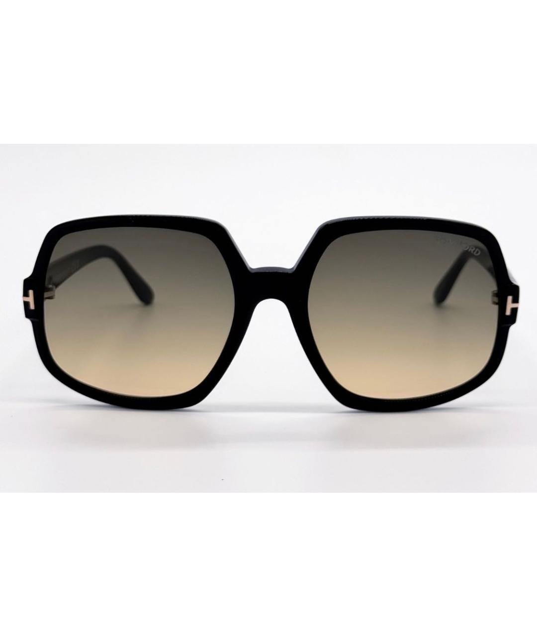TOM FORD Черные пластиковые солнцезащитные очки, фото 3