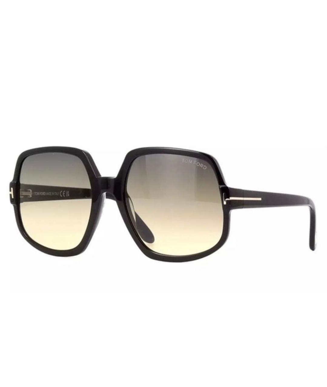 TOM FORD Черные пластиковые солнцезащитные очки, фото 2