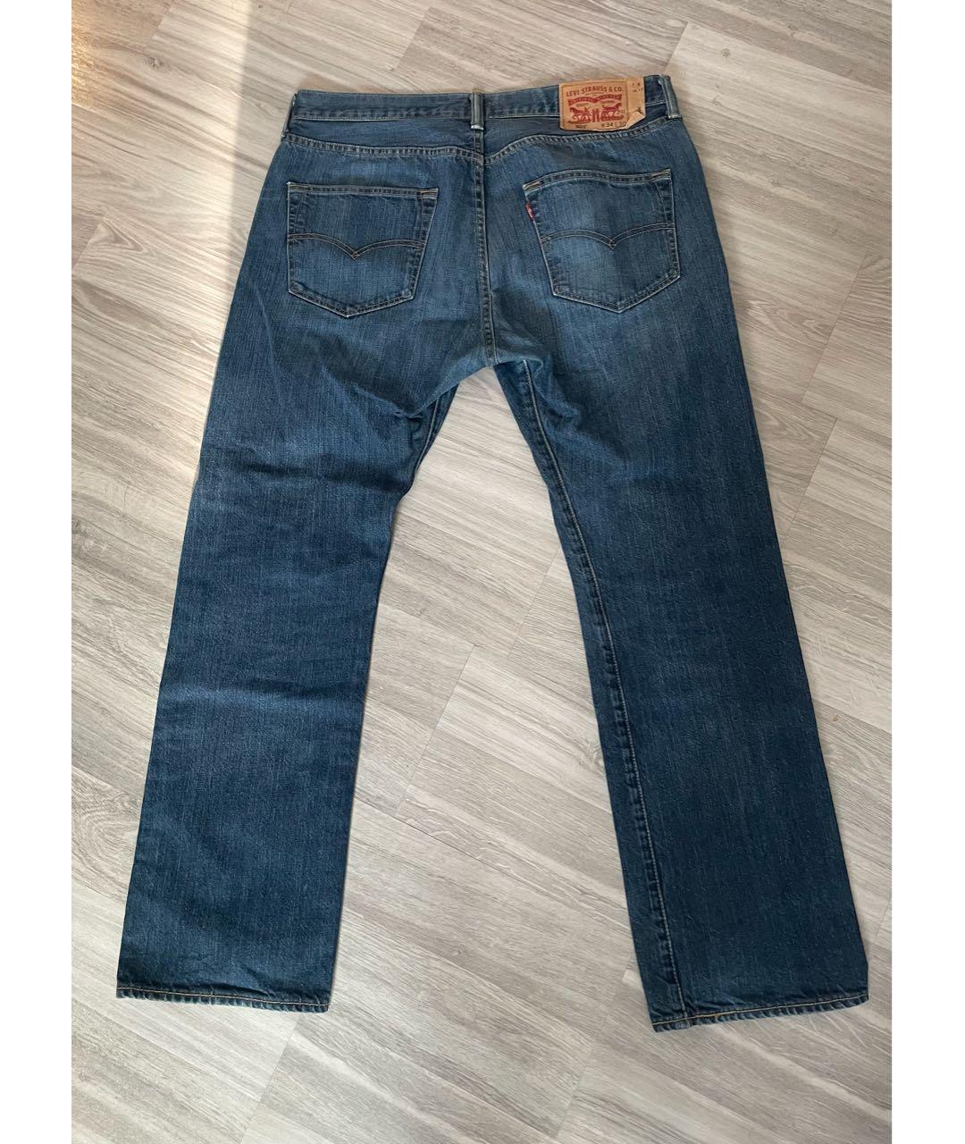 LEVI'S Темно-синие хлопковые прямые джинсы, фото 2