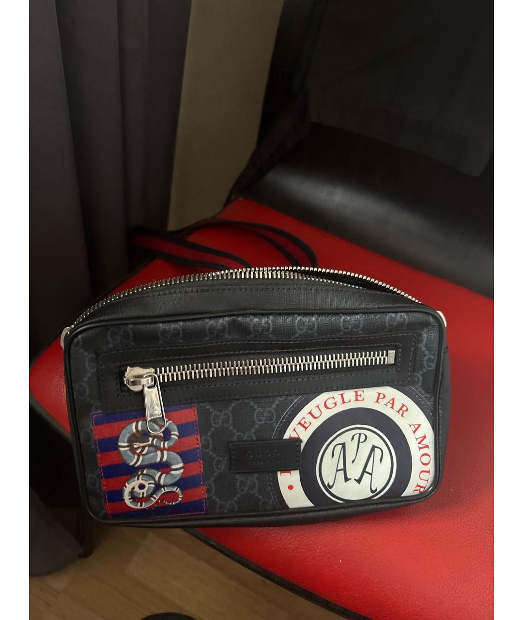 GUCCI Серая барсетка, фото 5