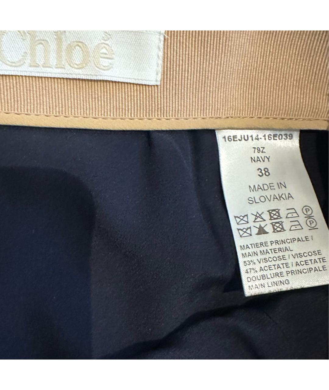 CHLOE Темно-синяя юбка мини, фото 6