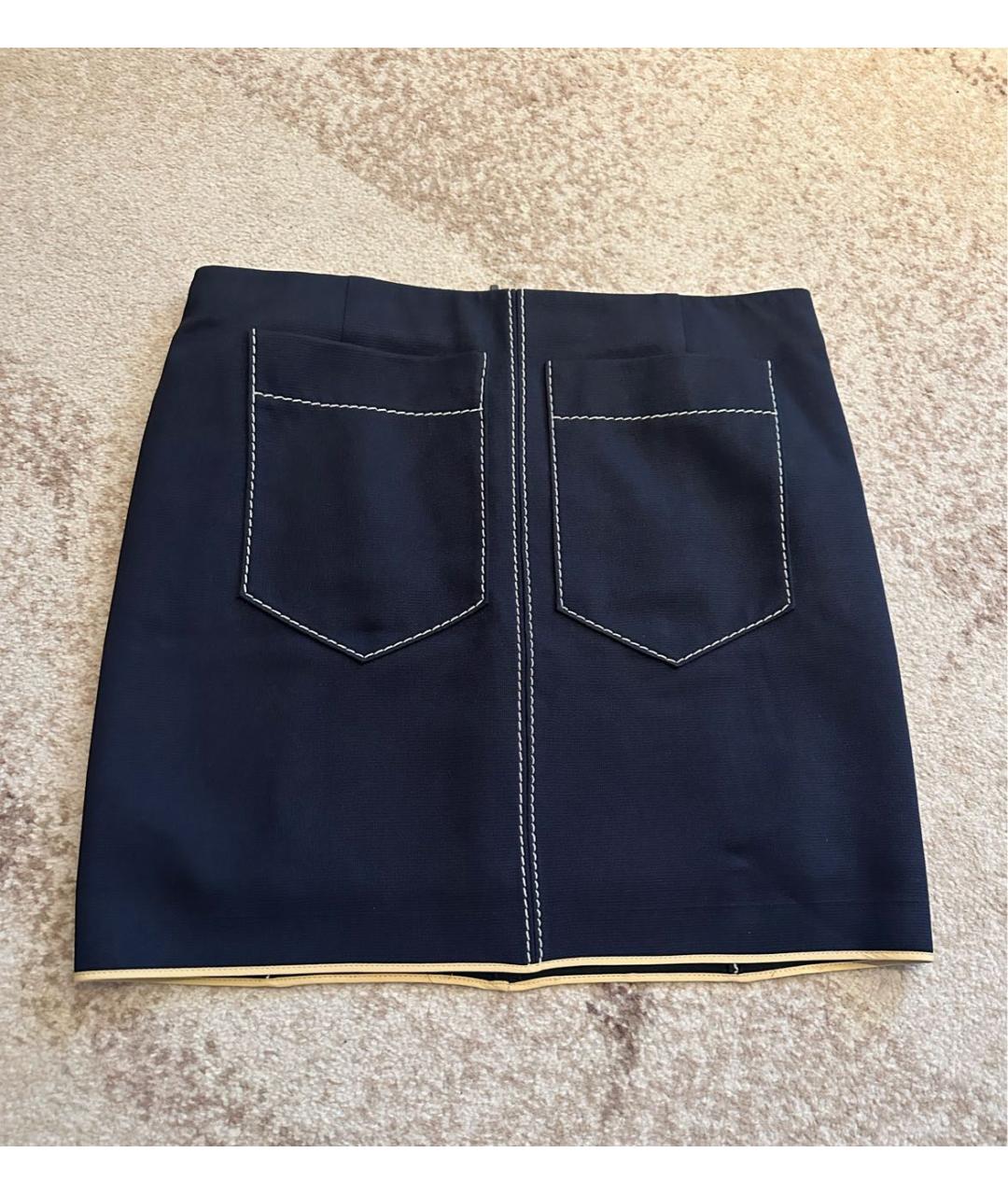 CHLOE Темно-синяя юбка мини, фото 8
