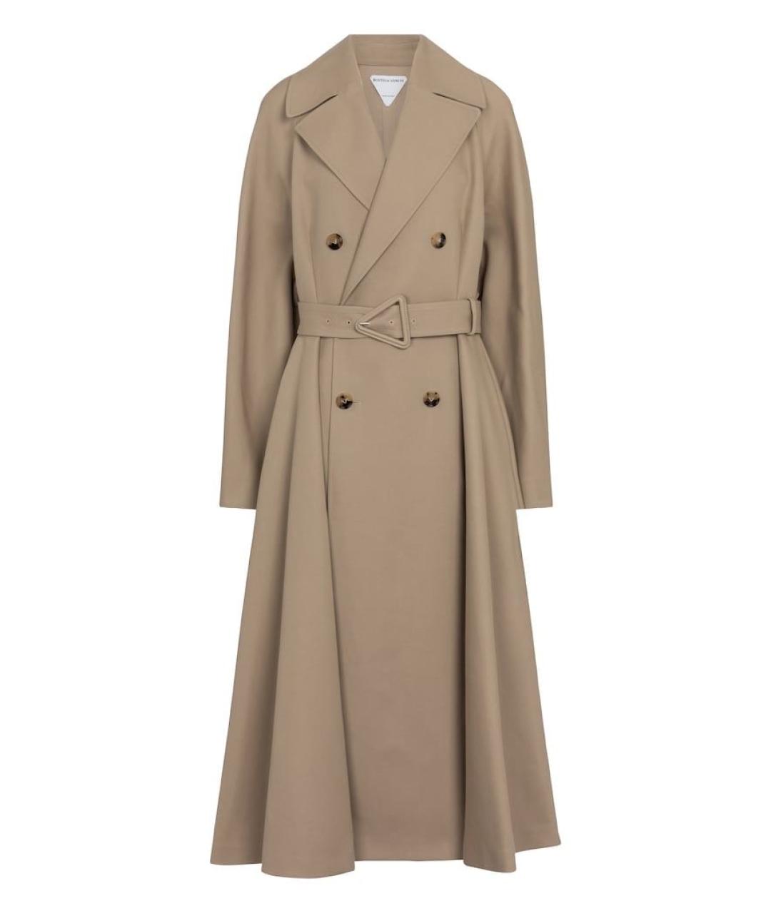 BOTTEGA VENETA Бежевый хлопковый тренч/плащ, фото 1