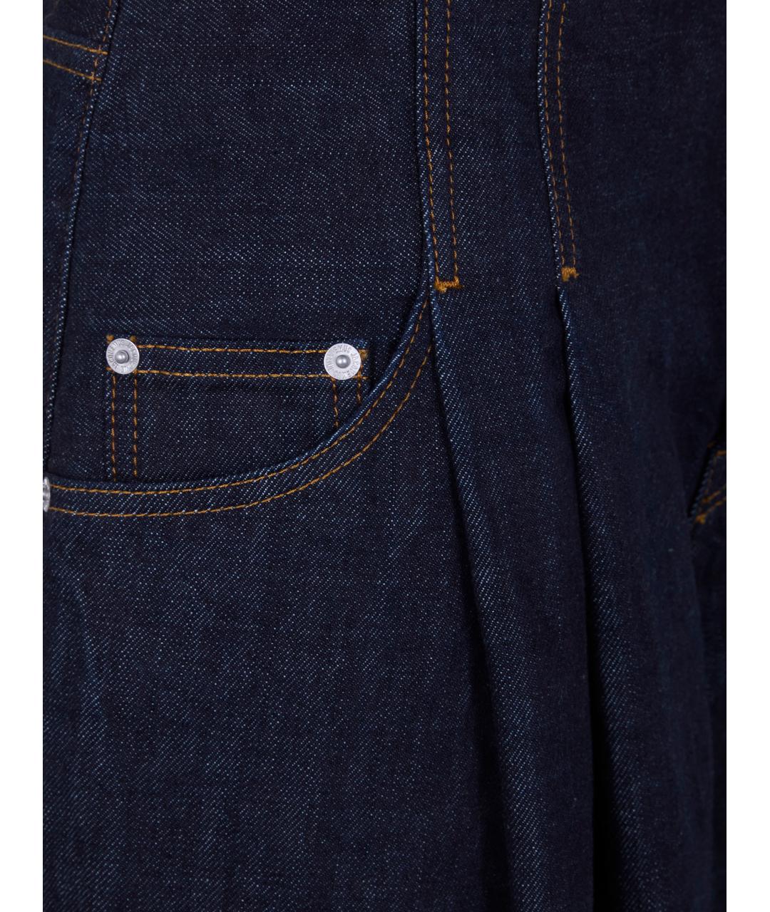 JACQUEMUS Синие хлопковые прямые джинсы, фото 3