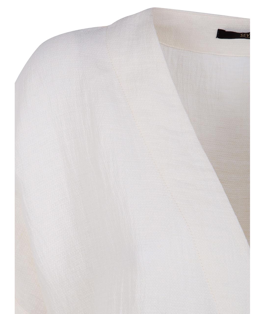 SEVENTY Белое льняное повседневное платье, фото 3