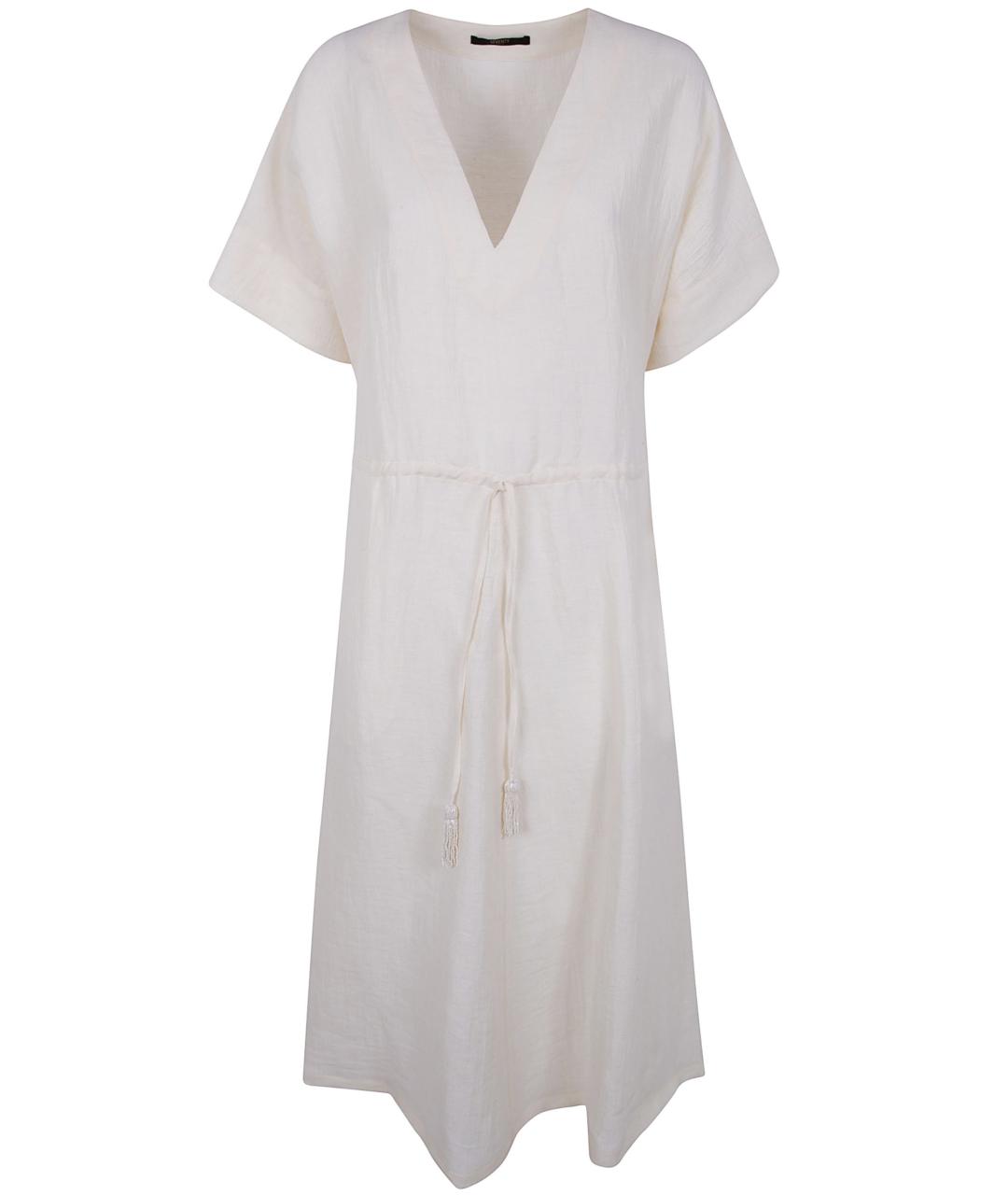 SEVENTY Белое льняное повседневное платье, фото 1