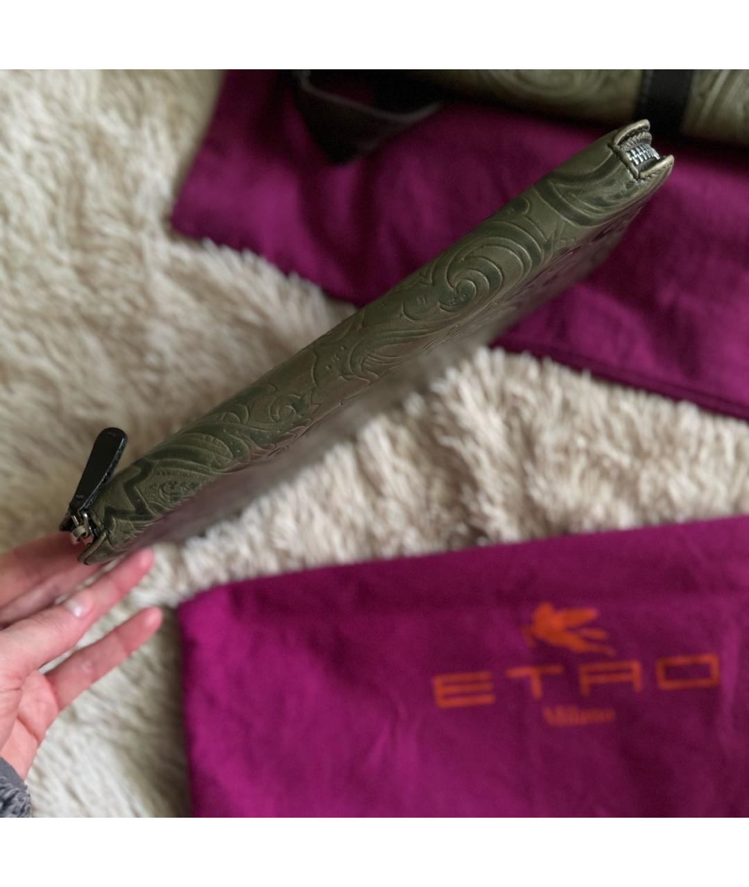 ETRO Коричневый кожаный кошелек, фото 5