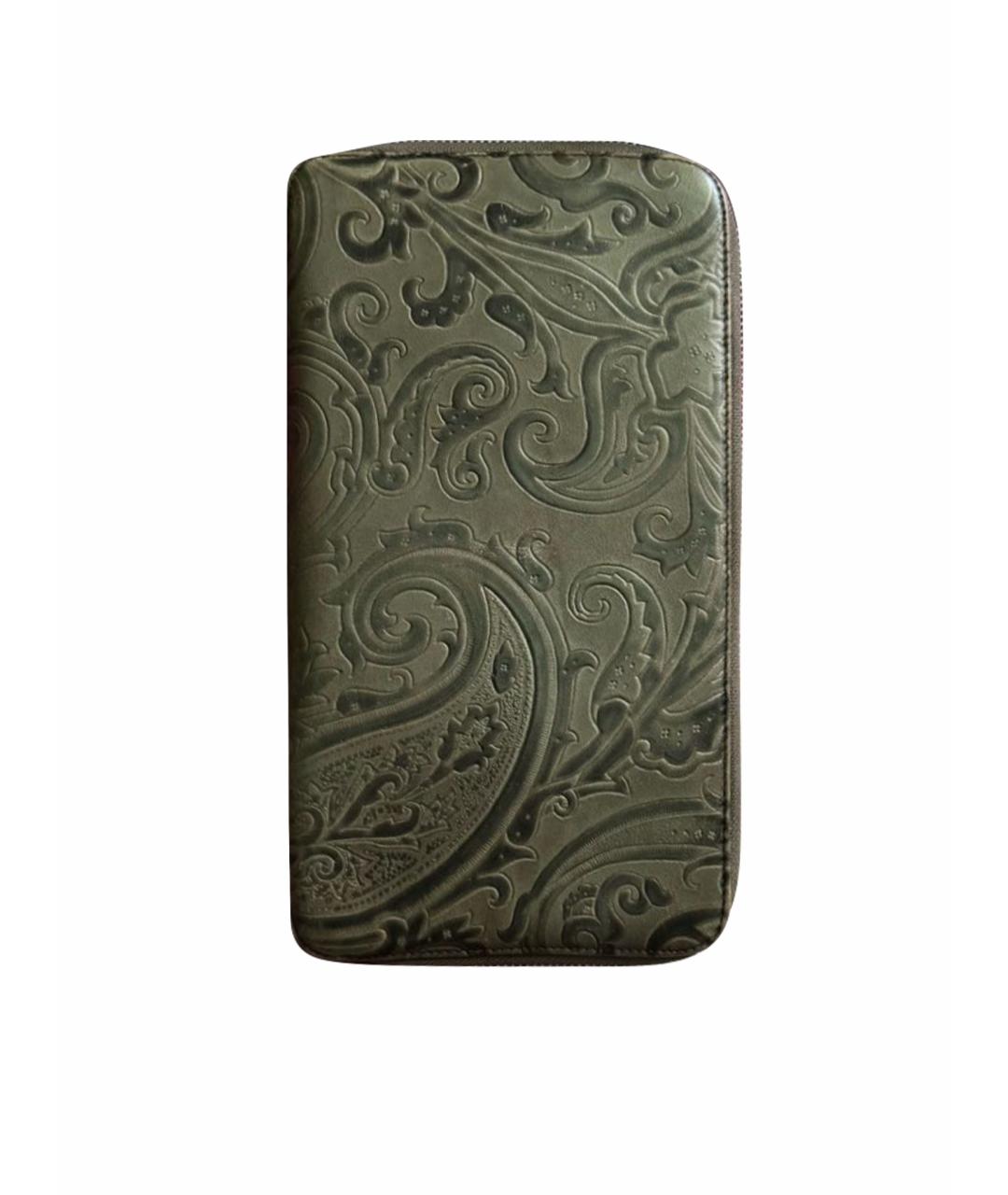 ETRO Коричневый кожаный кошелек, фото 1