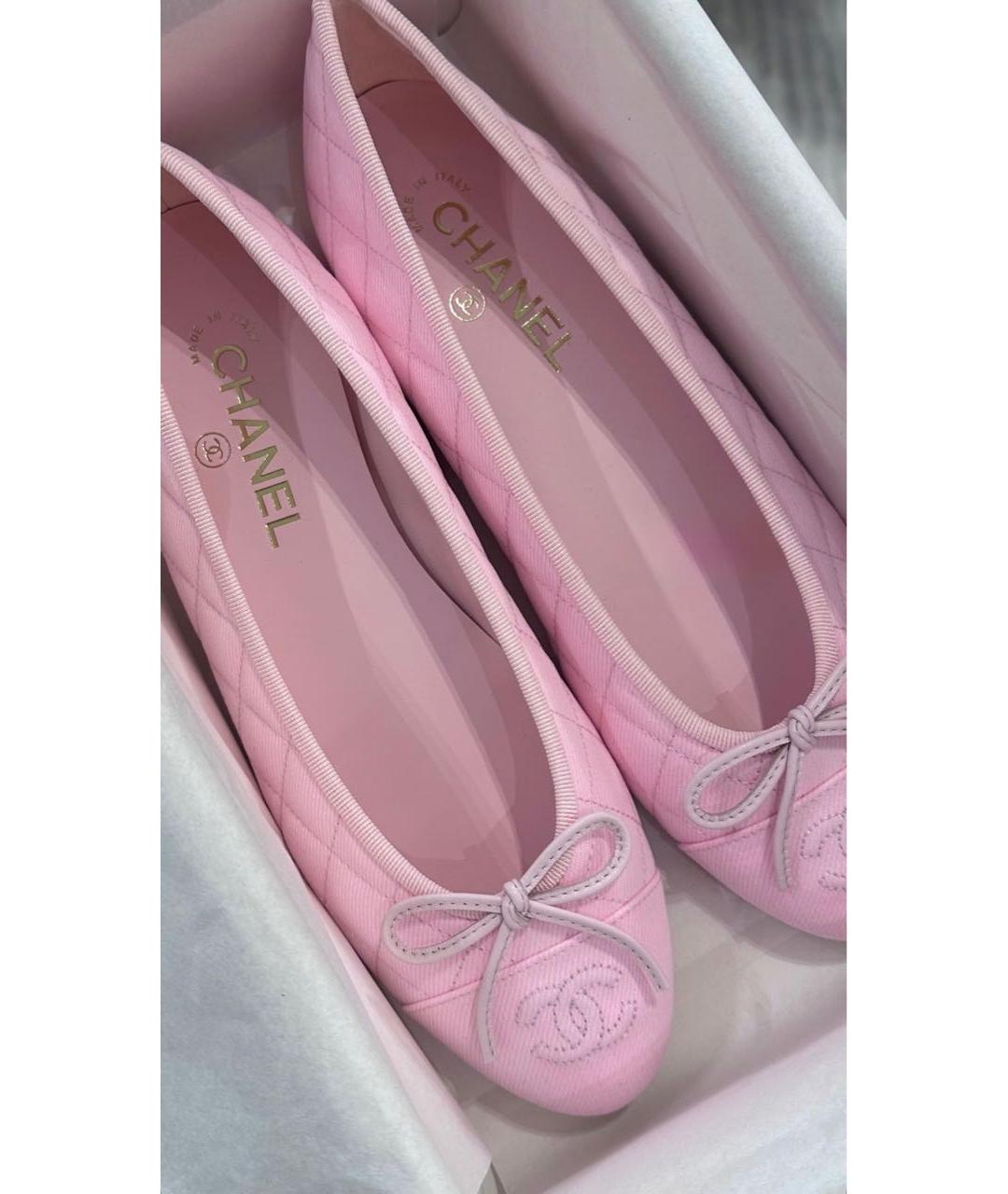 CHANEL Розовые замшевые балетки, фото 2