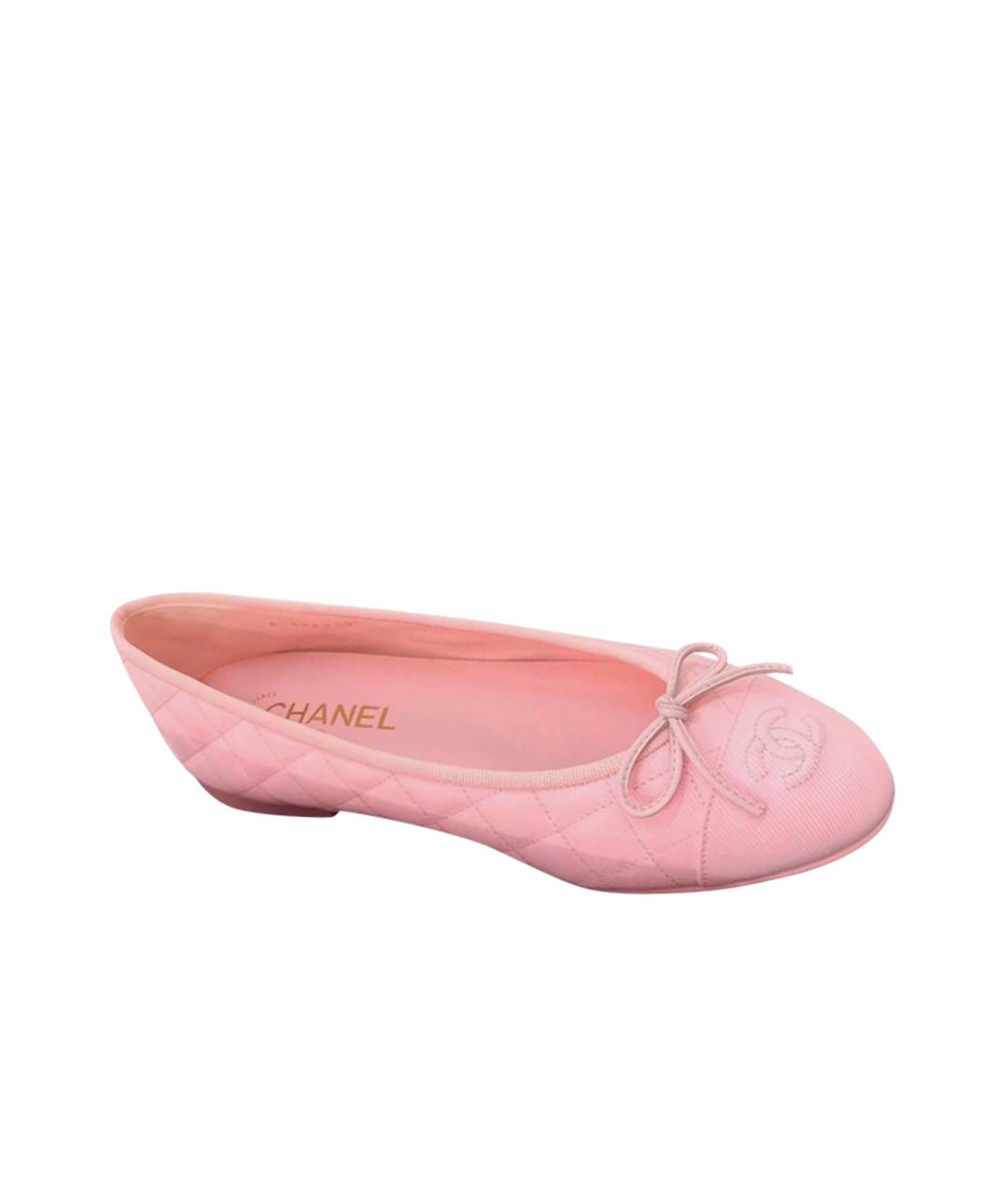 CHANEL Розовые замшевые балетки, фото 1