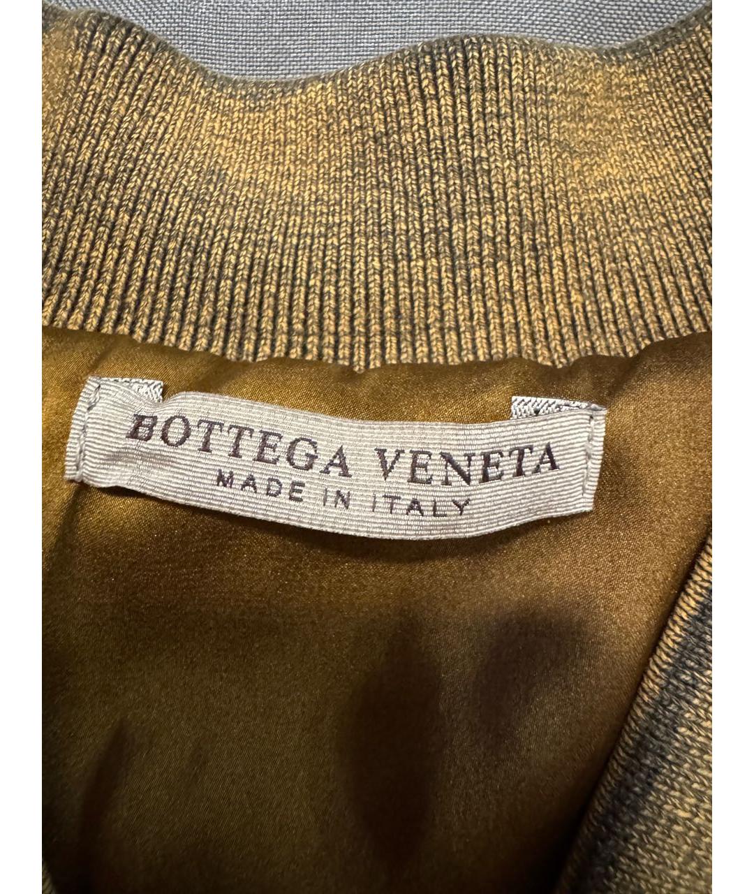 BOTTEGA VENETA Горчичная шелковая куртка, фото 4