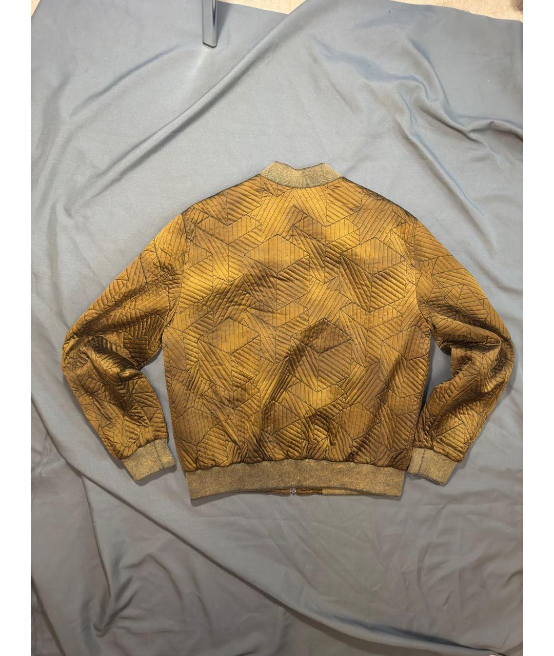 BOTTEGA VENETA Горчичная шелковая куртка, фото 2